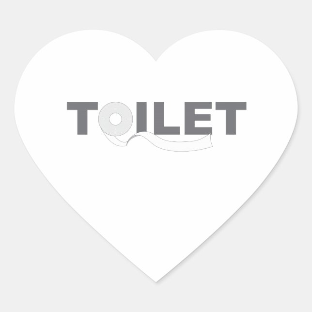 Sticker Cœur Toilet (Devant)