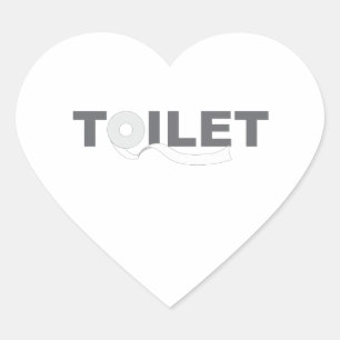Sticker Cœur Toilette