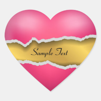 Sticker Cœur Tordu rose