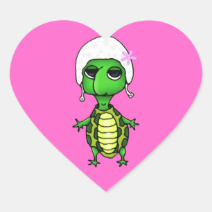 Sticker Cœur Tortue