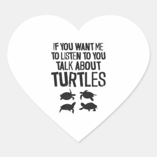 Sticker Cœur Tortue de tortue de mer si vous voulez moi