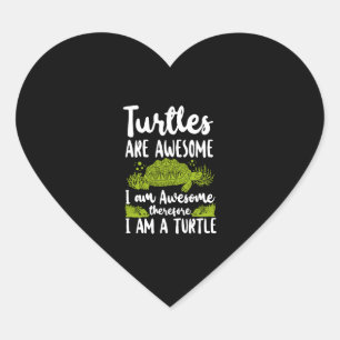 Sticker Cœur Tortues De Mer Sont