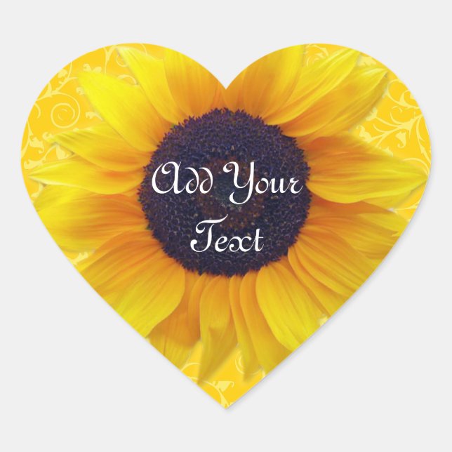 Sticker Cœur Tournesol (Devant)