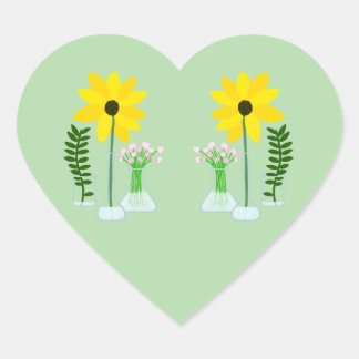 Sticker Cœur Tournesol de chimie