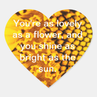 Sticker Cœur Tournesol du coeur