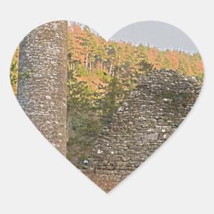 Sticker Cœur Tours rondes irlandaises de plus de 1 000 ans