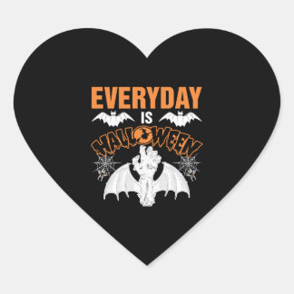Sticker Cœur Tous les jours c'est Halloween