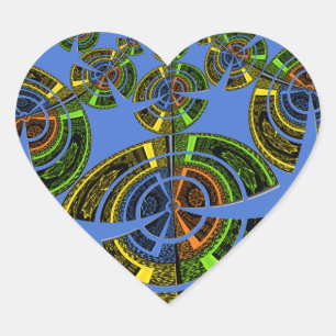 Sticker Cœur Tradition bleue