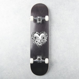 Sticker Coeur tribal noir et blanc