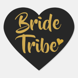 Sticker Cœur Tribu de la mariée Cœur en or