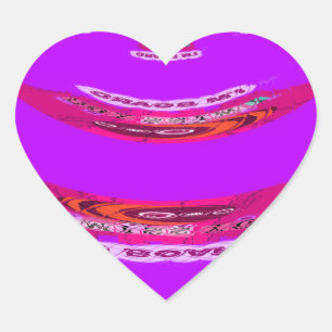 Sticker Cœur Trop drôle je vous manque je m'ennuie