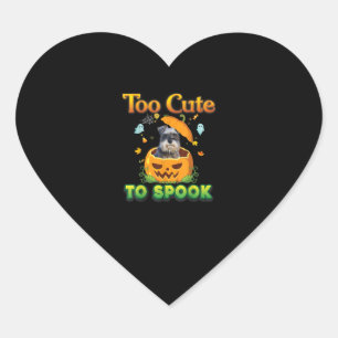 Sticker Cœur Trop Mal Pour Parler De Schnauzer Dog Halloween Ci