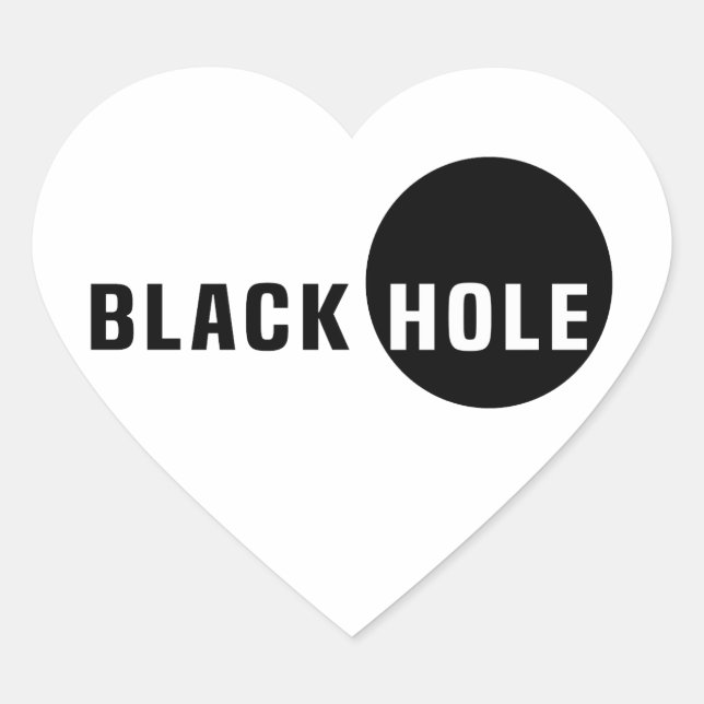 Sticker Cœur Trou noir (Devant)