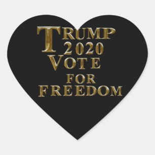 STICKER CŒUR TRUMP 2020 VOTE POUR LA LIBERTÉ