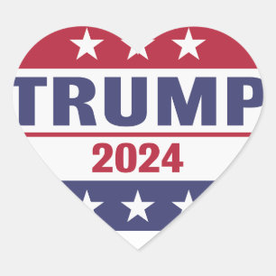 Sticker Cœur Trump 2024