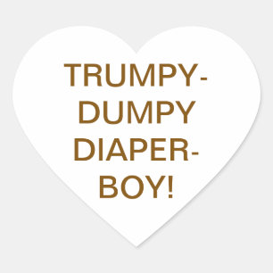 Sticker Cœur TRUMPY-DUMPY COUCHE-BÉBÉ Hankamer Artjunkhaus Déli