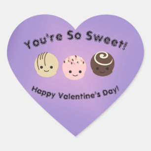 Sticker Cœur Tu es tellement sucré Valentine's Day Chocolate Tr