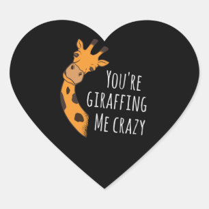 Sticker Cœur Tu me girafes fou