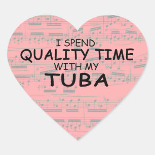 Sticker Coeur Tuba Time