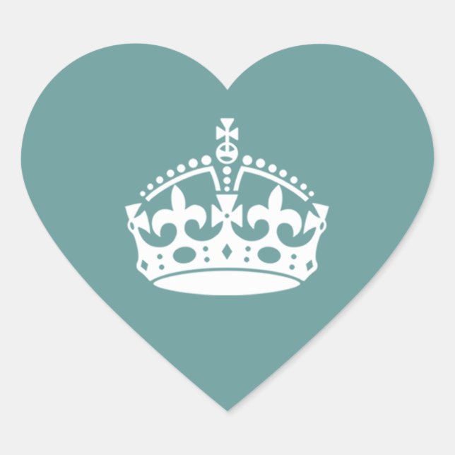 Sticker Cœur Tudor Mariage de la Couronne (Devant)