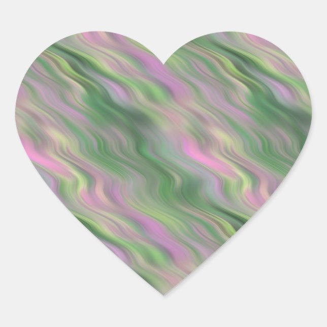 Sticker Cœur Tulipe rose Vide Texture (Devant)