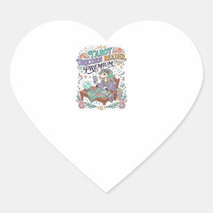 Sticker Cœur Tunique de licorne de Tarot de licorne Lecteur Pre