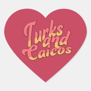 Sticker Cœur Turks and Caicos