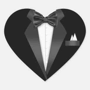 Sticker Cœur Tuxedo
