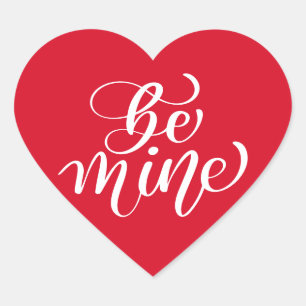 Sticker Cœur Typographie de la Saint-Valentin Editable Color Be