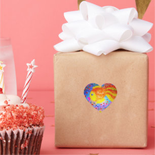 Sticker Cœur Un an d'amour Poisson tropical 1er anniversaire