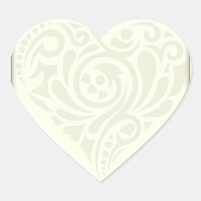 Sticker Cœur Un coeur floral créatif cadeau valentin (Devant)