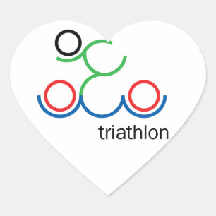 Sticker Cœur Un grand cadeau de Triathlon pour votre ami ou fam