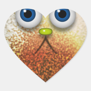 Sticker Cœur Un joli personnage de personnage de personnage Fuz