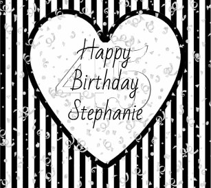 Autocollants Stickers Joyeux Anniversaire Noir Et Blanc Zazzle Fr