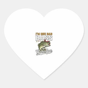 Sticker Cœur Un mauvais design vectoriel vintage de pêche de gr