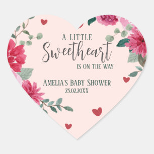 Sticker Cœur Un petit baby shower de coeurs valentin amoureux