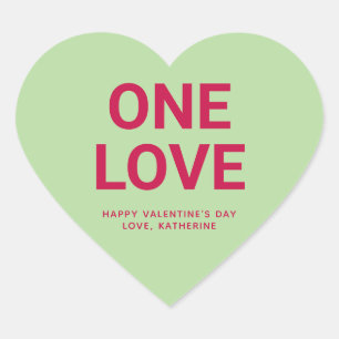 Sticker Cœur Une conversation personnalisée de la Saint Valenti