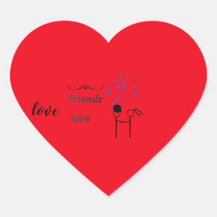 Sticker Cœur Une tasse cadeau pour un ami cher