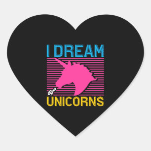 Sticker Cœur Unicorn Lover Don I Dream of Unicorns