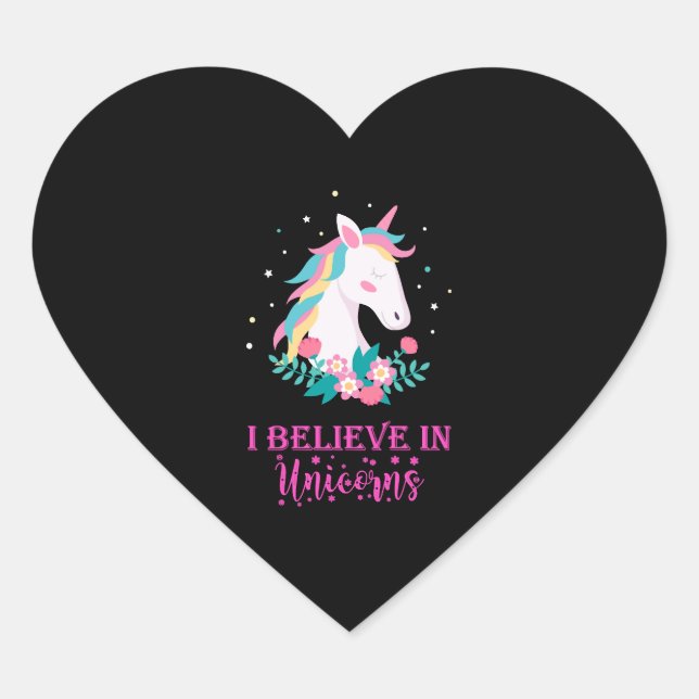 STICKER CŒUR UNICORN MAGIC (Devant)