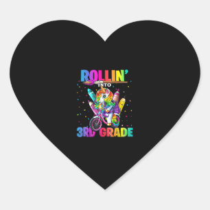 Sticker Cœur Unicorne de 3e année Retour à l'école Premier jour