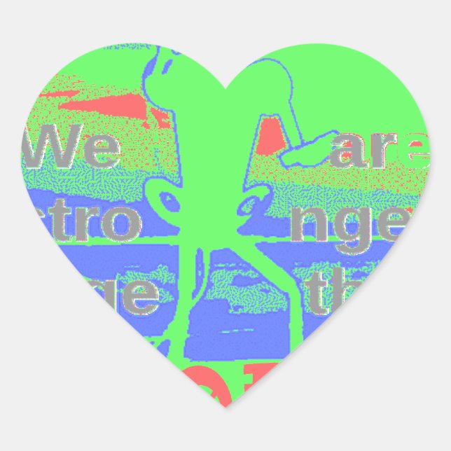 Sticker Cœur United in Hope : Forts Together - Vibrant USA (Devant)