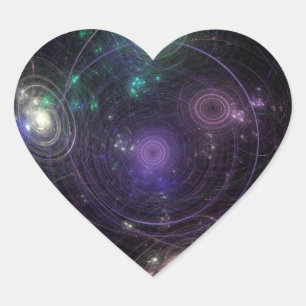 Sticker Cœur Univers abstrait de l'art