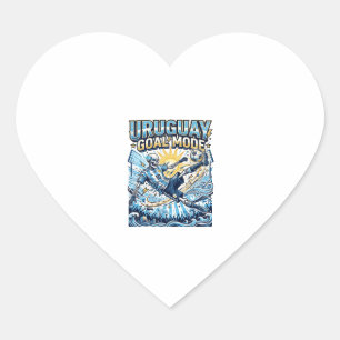 Sticker Cœur Uruguay Mode Goal Skeleton Buteur Nations Dynamiqu