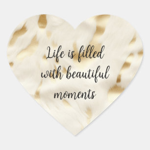 Sticker Cœur Vache blanche de l'or du sud-ouest