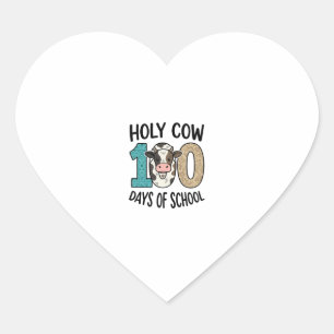 Sticker Cœur Vache sacrée 100 jours d'école Vintage T-shirt de