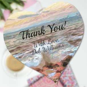 Sticker Cœur Vagues de Merci 0742