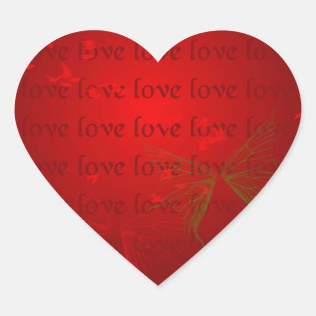 Sticker Cœur Valentine Red Hearts (Devant)