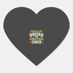 Sticker Cœur Vecteur de bière Noël Joie Fêtes Boisson