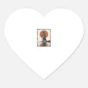 Sticker Cœur Vecteur de réflexion de silhouette de marche au co